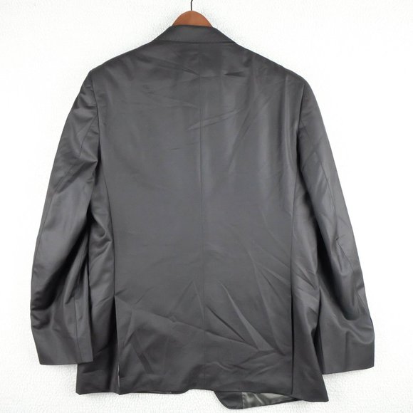 Canali Blazer Mens 52 42R Black Two Button Vented Formal Lightweight - Picture 5 of 14